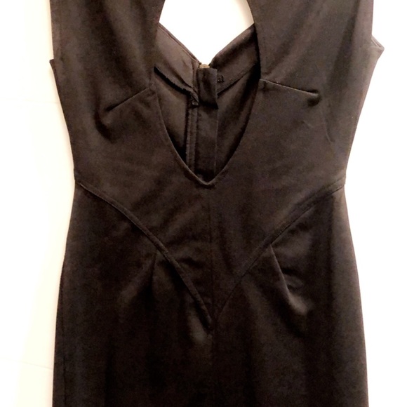 BLACK MID ZIP DRESS - Picture 2 of 2